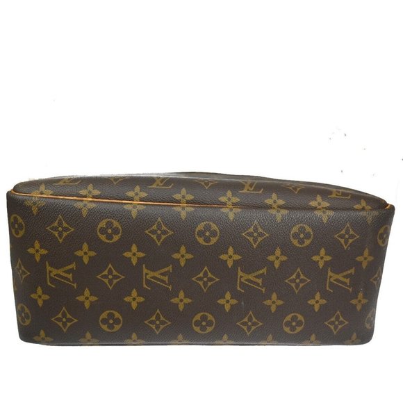 LOUIS VUITTON LV Logo Deauville Hand Bag Monogram Leather Brown - Picture 5 of 15